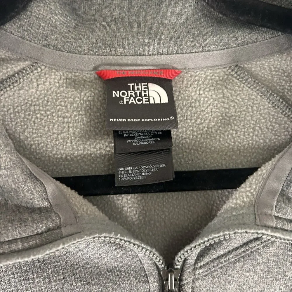 The North Face Jacket Men's Large Grey 1/4 Zip Pockets Turtleneck Pullover